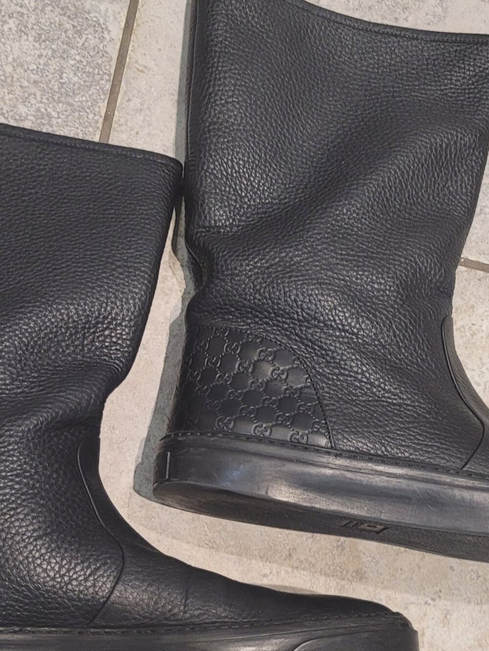 GUCCI*Guccissima*Pebbled Leather*Boots 39.5